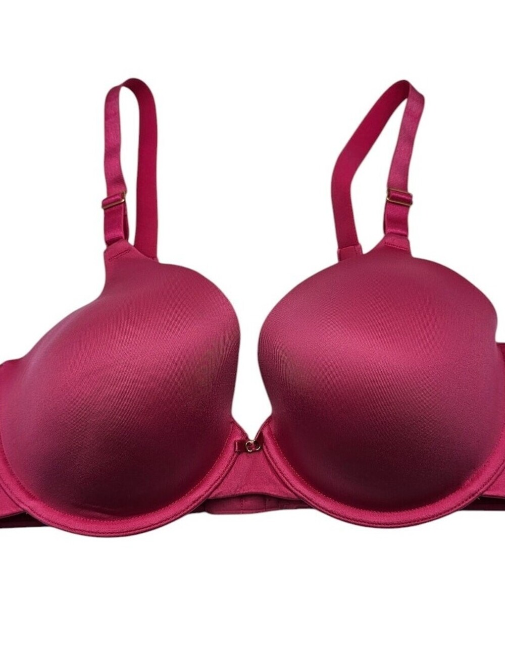 Vintage 1990s Vanity Fair Womens Sz 36C Lightly Lined T Shirt Bra Dark Pink